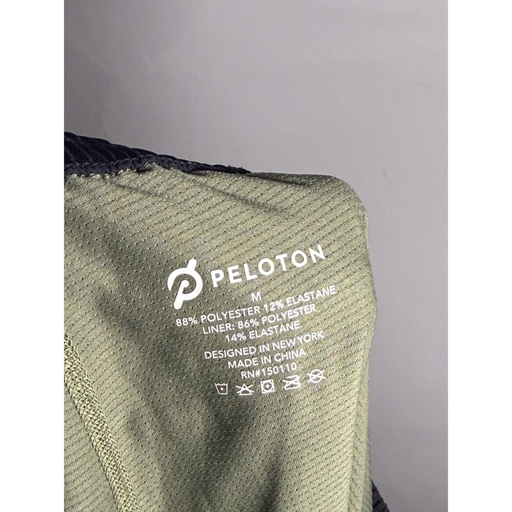 Peloton Mens Athletic Training Shorts Black Lined Size M Zipper Pockets - Picture 6 of 8